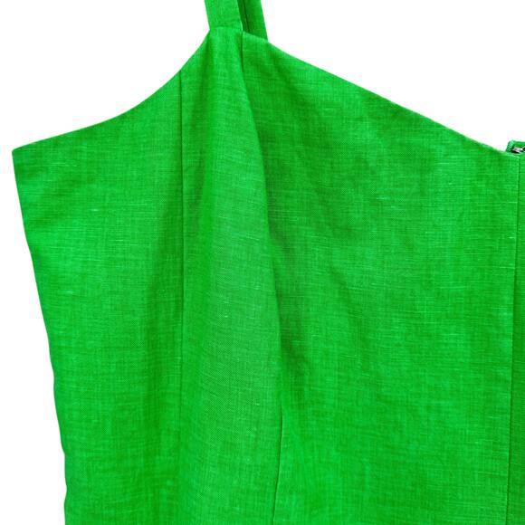 Boden Green White Pleated Sleeveless Tank Top Fit & Flare Dress - Picture 3 of 7